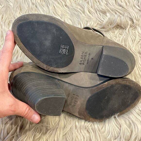 Eileen Fisher strappy peeptoe booties size 7 - Picture 4 of 10